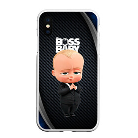 Чехол для iPhone XS Max матовый с принтом BOSS black blue в Екатеринбурге, Силикон | Область печати: задняя сторона чехла, без боковых панелей | baby | boss | boss baby | босс | босс молокосос | маленький босс | малыш | мальчик | молокосос | ребенок
