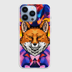 Чехол для iPhone 13 Pro с принтом АБСТРАКЦИЯ И ГОЛОВА ЛИСЫ   FOX HEAD в Екатеринбурге,  |  | abstract | fox | fox head | foxy | абстракция | голова лисы | животные | звери | лиса | этническая лиса | этно | этно лиса