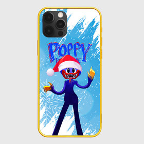 Чехол для iPhone 12 Pro с принтом Новогодний Poppy Playtime. в Екатеринбурге, силикон | область печати: задняя сторона чехла, без боковых панелей | 2021 | 2022 | happy new year | play | poppy | poppy playtime | poppyplaytime | time | игра | монстр | новогодний poppy playtime | новый год | праздник | снежинки