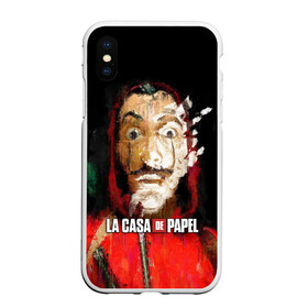 Чехол для iPhone XS Max матовый с принтом БУМАЖНЫЙ ДОМ РИСУНОК - LA CASA DE PAPEL BELLA CIAO в Екатеринбурге, Силикон | Область печати: задняя сторона чехла, без боковых панелей | bella ciao | la casa de papel | бумажный дом | ла каса де | ла каса де папель | ла каса де пепел | лакаса | сериал | фильм