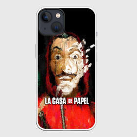 Чехол для iPhone 13 с принтом БУМАЖНЫЙ ДОМ РИСУНОК - LA CASA DE PAPEL BELLA CIAO в Екатеринбурге,  |  | bella ciao | la casa de papel | бумажный дом | ла каса де | ла каса де папель | ла каса де пепел | лакаса | сериал | фильм