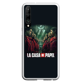 Чехол для Honor P30 с принтом ПЕРСОНАЖИ БУМАЖНЫЙ ДОМ - LA CASA DE PAPEL в Екатеринбурге, Силикон | Область печати: задняя сторона чехла, без боковых панелей | Тематика изображения на принте: bella ciao | la casa de papel | бумажный дом | ла каса де | ла каса де папель | ла каса де пепел | лакаса | сериал | фильм