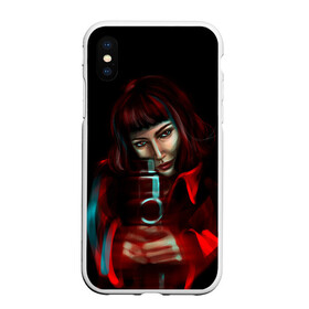 Чехол для iPhone XS Max матовый с принтом БУМАЖНЫЙ ДОМ ОРУЖИЕ- LA CASA DE PAPEL в Екатеринбурге, Силикон | Область печати: задняя сторона чехла, без боковых панелей | bella ciao | la casa de papel | бумажный дом | ла каса де | ла каса де папель | ла каса де пепел | лакаса | сериал | фильм