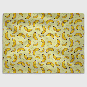 Плед 3D с принтом Банановый Бум в Екатеринбурге, 100% полиэстер | закругленные углы, все края обработаны. Ткань не мнется и не растягивается | банан | банановый | бананы | паттерн | прикол | фрукты