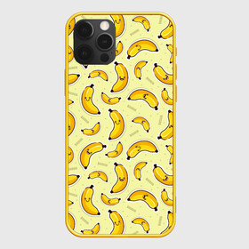 Чехол для iPhone 12 Pro с принтом Банановый Бум в Екатеринбурге, силикон | область печати: задняя сторона чехла, без боковых панелей | банан | банановый | бананы | паттерн | прикол | фрукты