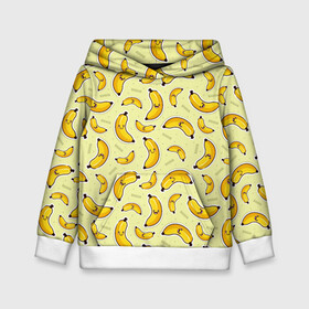 Детская толстовка 3D с принтом Банановый Бум в Екатеринбурге, 100% полиэстер | двухслойный капюшон со шнурком для регулировки, мягкие манжеты на рукавах и по низу толстовки, спереди карман-кенгуру с мягким внутренним слоем | банан | банановый | бананы | паттерн | прикол | фрукты