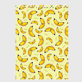 Скетчбук с принтом Банановый Бум в Екатеринбурге, 100% бумага
 | 48 листов, плотность листов — 100 г/м2, плотность картонной обложки — 250 г/м2. Листы скреплены сверху удобной пружинной спиралью | Тематика изображения на принте: банан | банановый | бананы | паттерн | прикол | фрукты