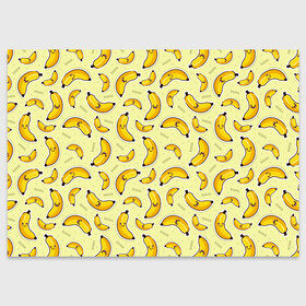 Поздравительная открытка с принтом Банановый Бум в Екатеринбурге, 100% бумага | плотность бумаги 280 г/м2, матовая, на обратной стороне линовка и место для марки
 | банан | банановый | бананы | паттерн | прикол | фрукты