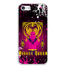 Чехол для iPhone 5/5S матовый с принтом JOJO KILLER QUEEN КОРОЛЕВА УБИЙЦА в Екатеринбурге, Силикон | Область печати: задняя сторона чехла, без боковых панелей | Тематика изображения на принте: adventure | jojo | jojos bizarre | jojos bizarre adventure | killer queen | yare yare daze | аниме | джоджо | манга | яре яре дазе