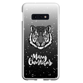 Чехол для Samsung S10E с принтом Merry Christmas Год Тигра 2022. в Екатеринбурге, Силикон | Область печати: задняя сторона чехла, без боковых панелей | 2022 | happy new year | merry christmas | год тигра | зима близко | нг | новогодний | новогодний тигр | новогодняя символика | новый год | новый год 2022 | рождество | символ 2022 года | снег | снежинки | тигр