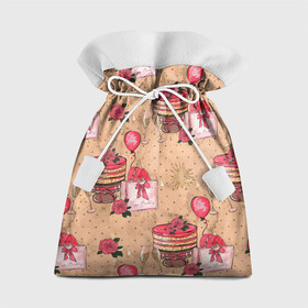 Подарочный 3D мешок с принтом Праздничное настроение - сюрприз в Екатеринбурге, 100% полиэстер | Размер: 29*39 см | день рождения | коробки | новый год | подарки | праздник | сюрприз | шампанское