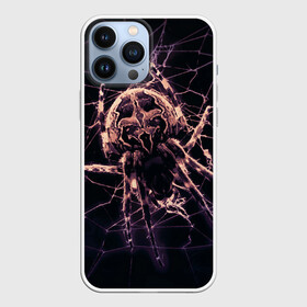 Чехол для iPhone 13 Pro Max с принтом Паук (neon) в Екатеринбурге,  |  | black | insect | neon | spider | tarantula | web | насекомое | неоновый | паук | паутина | тарантул | черный