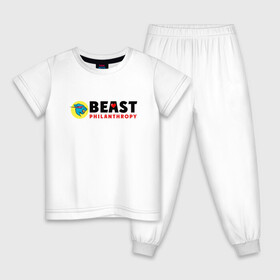 Детская пижама хлопок с принтом Mr Beast Philanthropy в Екатеринбурге, 100% хлопок |  брюки и футболка прямого кроя, без карманов, на брюках мягкая резинка на поясе и по низу штанин
 | arts | mr beast | youtube | арт | арты | блогеры | мистер бист | ютуб | ютуберы