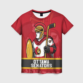 Женская футболка 3D с принтом Оттава Сенаторз Ottawa Senators в Екатеринбурге, 100% полиэфир ( синтетическое хлопкоподобное полотно) | прямой крой, круглый вырез горловины, длина до линии бедер | hockey | nhl | ottawa | ottawa senators | senators | usa | нхл | оттава | оттава сенаторз | сенаторз | спорт | сша | хоккей | шайба