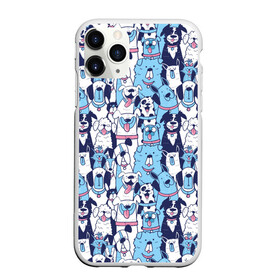 Чехол для iPhone 11 Pro матовый с принтом Забавные Пёсели паттерн Funny Dogs pattern в Екатеринбурге, Силикон |  | dog | бульдог | далматинец | йорк | мопс | песик | порода | смешной | собака