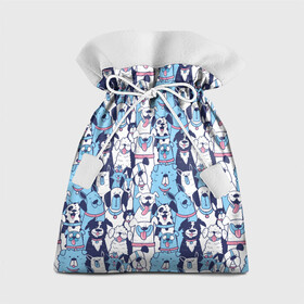 Подарочный 3D мешок с принтом Забавные Пёсели паттерн Funny Dogs pattern в Екатеринбурге, 100% полиэстер | Размер: 29*39 см | Тематика изображения на принте: dog | бульдог | далматинец | йорк | мопс | песик | порода | смешной | собака