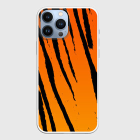 Чехол для iPhone 13 Pro Max с принтом Шкура тигра (диагональ) в Екатеринбурге,  |  | tiger | восточный тигр | год тигра | кошка | тигр | тигренок | хищник | шерсть тигра