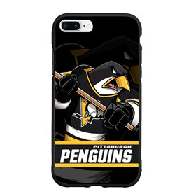 Чехол для iPhone 7Plus/8 Plus матовый с принтом Питтсбург Пингвинз Pittsburgh Penguins в Екатеринбурге, Силикон | Область печати: задняя сторона чехла, без боковых панелей | hockey | nhl | penguins | pittsburg | pittsburgh | pittsburgh penguins | usa | нхл | пингвинз | питтсбург | питтсбург пингвинз | спорт | сша | хоккей | шайба