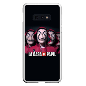 Чехол для Samsung S10E с принтом LA CASA DE PAPEL BELLA CIAO БУМАЖНЫЙ ДОМ в Екатеринбурге, Силикон | Область печати: задняя сторона чехла, без боковых панелей | bella ciao | la casa de papel | бумажный дом | ла каса де | ла каса де папель | ла каса де пепел | лакаса | сериал | фильм