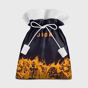 Подарочный 3D мешок с принтом Jiok пламя в Екатеринбурге, 100% полиэстер | Размер: 29*39 см | люди | надпись | огонь | пламя | скелеты