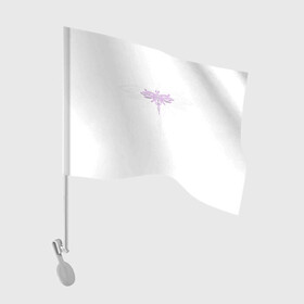 Флаг для автомобиля с принтом Стрекоза Violet Neon Theme в Екатеринбурге, 100% полиэстер | Размер: 30*21 см | воздух | для девочек | для женщин | женские | красные | крылья | лес | лето | насекомые | неон | неоновые рисунки | полет | природа | светящиеся | стрекоза