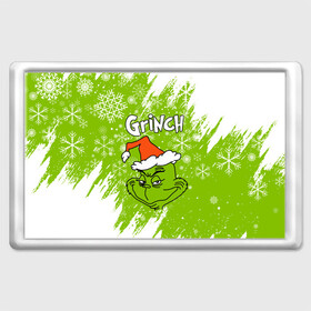 Магнит 45*70 с принтом Grinch Green. в Екатеринбурге, Пластик | Размер: 78*52 мм; Размер печати: 70*45 | 2022 | grinch | happy new year | merry christmas | год тигра | гринч | зима близко | нг | новогодний | новый год | новый год 2022 | рождество | снег | снежинки