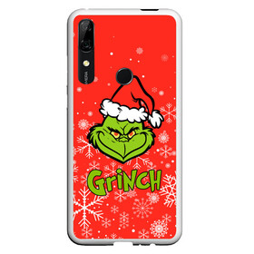 Чехол для Honor P Smart Z с принтом Grinch Red. в Екатеринбурге, Силикон | Область печати: задняя сторона чехла, без боковых панелей | Тематика изображения на принте: 2022 | grinch | happy new year | merry christmas | год тигра | гринч | зима близко | нг | новогодний | новый год | новый год 2022 | рождество | снег | снежинки