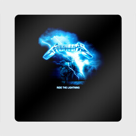 Магнит виниловый Квадрат с принтом Ride the Lightning | Metallica в Екатеринбурге, полимерный материал с магнитным слоем | размер 9*9 см, закругленные углы | hard | heavy | james hetfield | kirk hammett | lars ulrich | metallica | music | robert trujillo | rock band | thrash | thrashmetal | альбом | джеймс хэтфилд | кирк хэмметт | ларс ульрих | метал | металика | металлика | музыка | роберт трухильо | рок груп