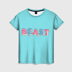 Женская футболка 3D с принтом Mr Beast Donut в Екатеринбурге, 100% полиэфир ( синтетическое хлопкоподобное полотно) | прямой крой, круглый вырез горловины, длина до линии бедер | mr beast | mrbeast | youtube | арты | блогеры | мистер бист | прикольные надписи | ютуберы