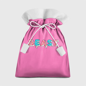 Подарочный 3D мешок с принтом Mr Beast Donut (Pink edition) в Екатеринбурге, 100% полиэстер | Размер: 29*39 см | arts | mr beast | mrbeast | youtube | арты | блогеры | мистер бист | прикольные надписи | ютуб | ютуберы