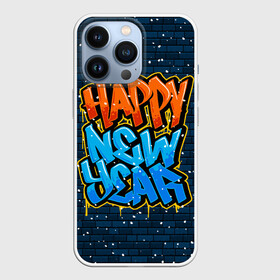 Чехол для iPhone 13 Pro с принтом С Новым Годом граффити   Happy New Year graffiti в Екатеринбурге,  |  | graffiti | wall | граффити | зима | новый год | рождество | снег | снежинка | стена