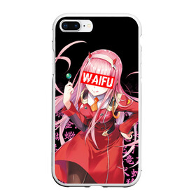 Чехол для iPhone 7Plus/8 Plus матовый с принтом 02, ZERO TWO, DARLING IN THE FRANXX в Екатеринбурге, Силикон | Область печати: задняя сторона чехла, без боковых панелей | 02 | anime | anime girl | darling in the franxx | heroes | manga | zero two | аниме | герои | дарлинг | дарлинг во франксе | дарлинг ин зе франкс | зиро ту | манга | милый во франксе