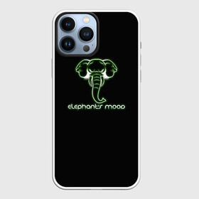 Чехол для iPhone 13 Pro Max с принтом Elephants mood в Екатеринбурге,  |  | африка | бивни | животные | злой | злость | индия | настроение | неон | неоновые принты | природа | саванна | светящиеся | сердится | слон