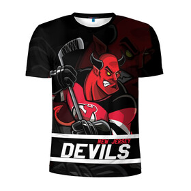 Мужская футболка 3D спортивная с принтом Нью Джерси Девилз New Jersey Devils в Екатеринбурге, 100% полиэстер с улучшенными характеристиками | приталенный силуэт, круглая горловина, широкие плечи, сужается к линии бедра | devils | hockey | new jersey | new jersey devils | nhl | usa | девилз | нхл | ньюджерси | ньюджерси девилз | спорт | сша | хоккей | шайба