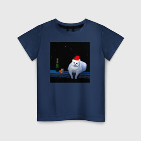 Детская футболка хлопок с принтом Защита от похмелья в Екатеринбурге, 100% хлопок | круглый вырез горловины, полуприлегающий силуэт, длина до линии бедер | 2022 | в топе | в тренде | год тигра | звездное небо | кот | мемы | новый год | подарок | подарок на новый год | популярное | праздник