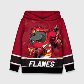 Детская толстовка 3D с принтом Калгари Флэймз Calgary Flames в Екатеринбурге, 100% полиэстер | двухслойный капюшон со шнурком для регулировки, мягкие манжеты на рукавах и по низу толстовки, спереди карман-кенгуру с мягким внутренним слоем | calgary | calgary flames | flames | hockey | nhl | usa | калгари | калгари флэймз | нхл | спорт | сша | флэймз | хоккей | шайба