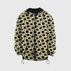 Детская куртка 3D с принтом Шкура Леопарда (Leopard) в Екатеринбурге, 100% полиэстер | застежка — молния, подол и капюшон оформлены резинкой с фиксаторами, по бокам — два кармана без застежек, один потайной карман на груди, плотность верхнего слоя — 90 г/м2; плотность флисового подклада — 260 г/м2 | Тематика изображения на принте: jaguar | leopard | ocelot | predator | гепард | дикая кошка | животное | зверь | кот | леопард | леопардовые пятна | оцелот | хищная кошка | хищник | ягуар