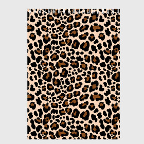 Скетчбук с принтом Леопардовые Пятна в Екатеринбурге, 100% бумага
 | 48 листов, плотность листов — 100 г/м2, плотность картонной обложки — 250 г/м2. Листы скреплены сверху удобной пружинной спиралью | Тематика изображения на принте: jaguar | leopard | ocelot | predator | гепард | дикая кошка | животное | зверь | кот | леопард | леопардовые пятна | оцелот | хищная кошка | хищник | ягуар