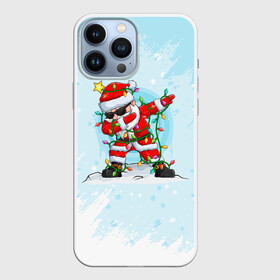 Чехол для iPhone 13 Pro Max с принтом Santa Dabbing в гирлянде. в Екатеринбурге,  |  | 2022 | dabbing | happy new year | merry christmas | santa dabbing | год тигра | зима близко | нг | новогодний | новогодний тигр | новый год | новый год 2022 | рождество | символ 2022 года | снег | снежинки