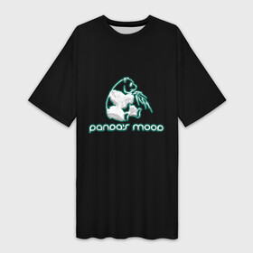 Платье-футболка 3D с принтом Panda s mood в Екатеринбурге,  |  | Тематика изображения на принте: африка | бивни | животные | злой | злость | индия | китай | настроение | неон | неоновые принты | панда | природа | саванна | светящиеся | сердится