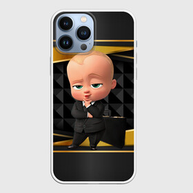 Чехол для iPhone 13 Pro Max с принтом BOSS gold  black в Екатеринбурге,  |  | baby | boss | boss baby | босс | босс молокосос | маленький босс | малыш | мальчик | молокосос | ребенок