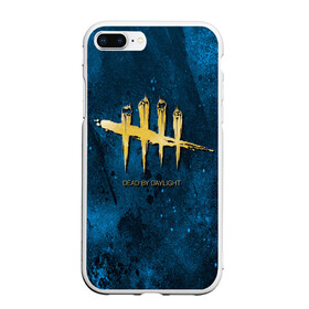 Чехол для iPhone 7Plus/8 Plus матовый с принтом Dead by Daylight Golden Logo в Екатеринбурге, Силикон | Область печати: задняя сторона чехла, без боковых панелей | daylight | выживание | дед бай дейлайт | мертвы к рассвету | охотник | ужасы | хоррор