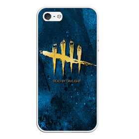 Чехол для iPhone 5/5S матовый с принтом Dead by Daylight Golden Logo в Екатеринбурге, Силикон | Область печати: задняя сторона чехла, без боковых панелей | daylight | выживание | дед бай дейлайт | мертвы к рассвету | охотник | ужасы | хоррор