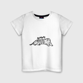 Детская футболка хлопок с принтом ТигрРра на отдыхе в Екатеринбурге, 100% хлопок | круглый вырез горловины, полуприлегающий силуэт, длина до линии бедер | 2022 | кот | лев | новый год | тигр