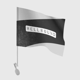 Флаг для автомобиля с принтом HELLBOUND - Полосы в Екатеринбурге, 100% полиэстер | Размер: 30*21 см | bound | hell | hellbound | netflix | series | ада | зов | корейский | культура | монстры | поп | сериал | сериалы