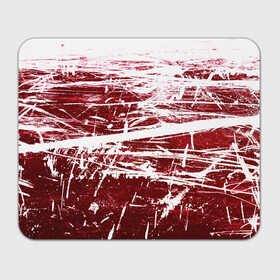 Прямоугольный коврик для мышки с принтом CRAZY RED в Екатеринбурге, натуральный каучук | размер 230 х 185 мм; запечатка лицевой стороны | абстракция | красно белый | красный | пестрый | царапины