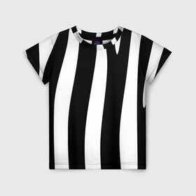 Детская футболка 3D с принтом ZeBRO в Екатеринбурге, 100% гипоаллергенный полиэфир | прямой крой, круглый вырез горловины, длина до линии бедер, чуть спущенное плечо, ткань немного тянется | зебра | пестрый | полосатый | узор | черно белое