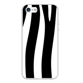 Чехол для iPhone 5/5S матовый с принтом ZeBRO в Екатеринбурге, Силикон | Область печати: задняя сторона чехла, без боковых панелей | зебра | пестрый | полосатый | узор | черно белое
