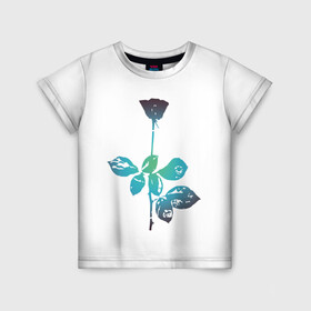 Детская футболка 3D с принтом ROSE OF PERCEPTION в Екатеринбурге, 100% гипоаллергенный полиэфир | прямой крой, круглый вырез горловины, длина до линии бедер, чуть спущенное плечо, ткань немного тянется | emotion | enjoy the silence | rose | violator | роза | эмоции
