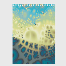 Скетчбук с принтом Коллекция Journey Бриз 126-2 в Екатеринбурге, 100% бумага
 | 48 листов, плотность листов — 100 г/м2, плотность картонной обложки — 250 г/м2. Листы скреплены сверху удобной пружинной спиралью | abstraction | blue | color | fractal | yellow | абстракция | желтый | на витрину | фрактал | цветной